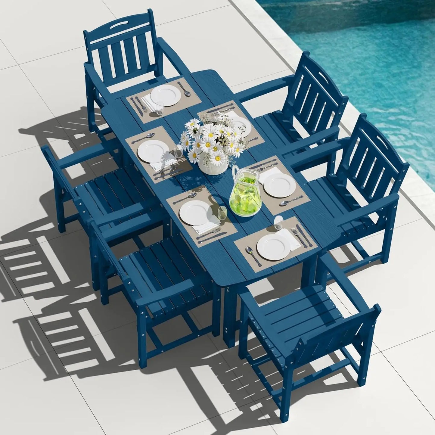 Patio Table and Chairs Set with All-Weather Table
