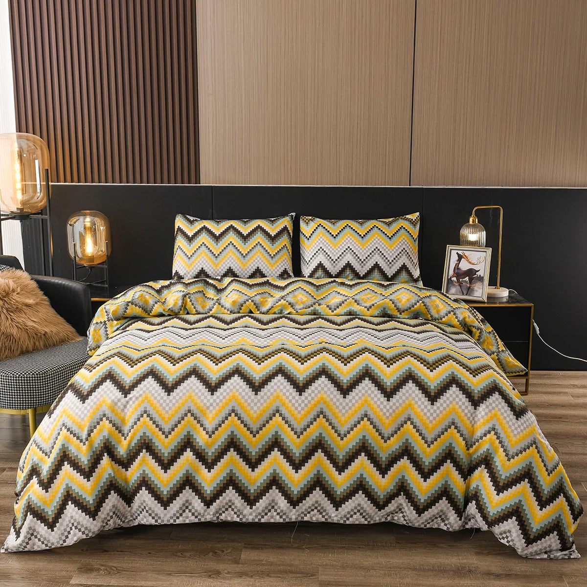 Boho Bohemian Geometric Western Duvet Comforter Cover Set