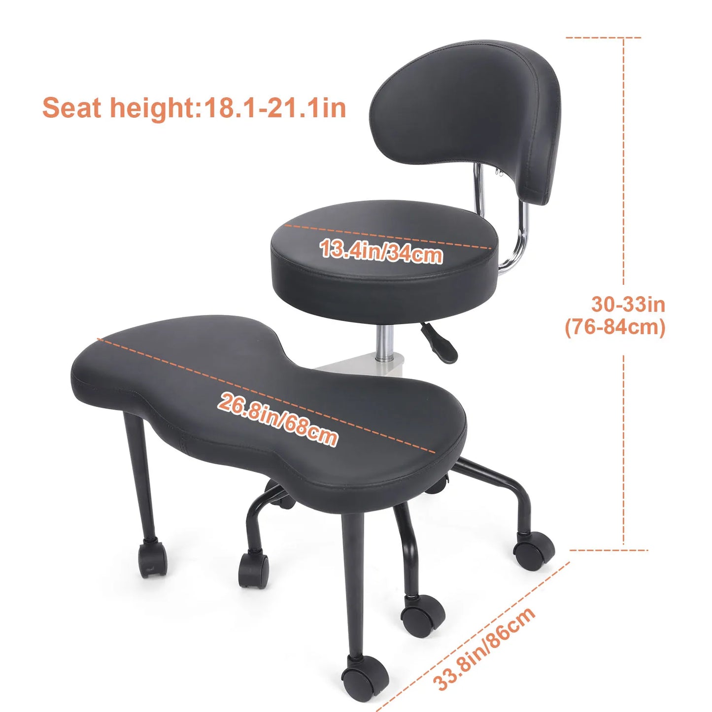 Cross Desk Chair with Lumbar Support and Height Adjustable