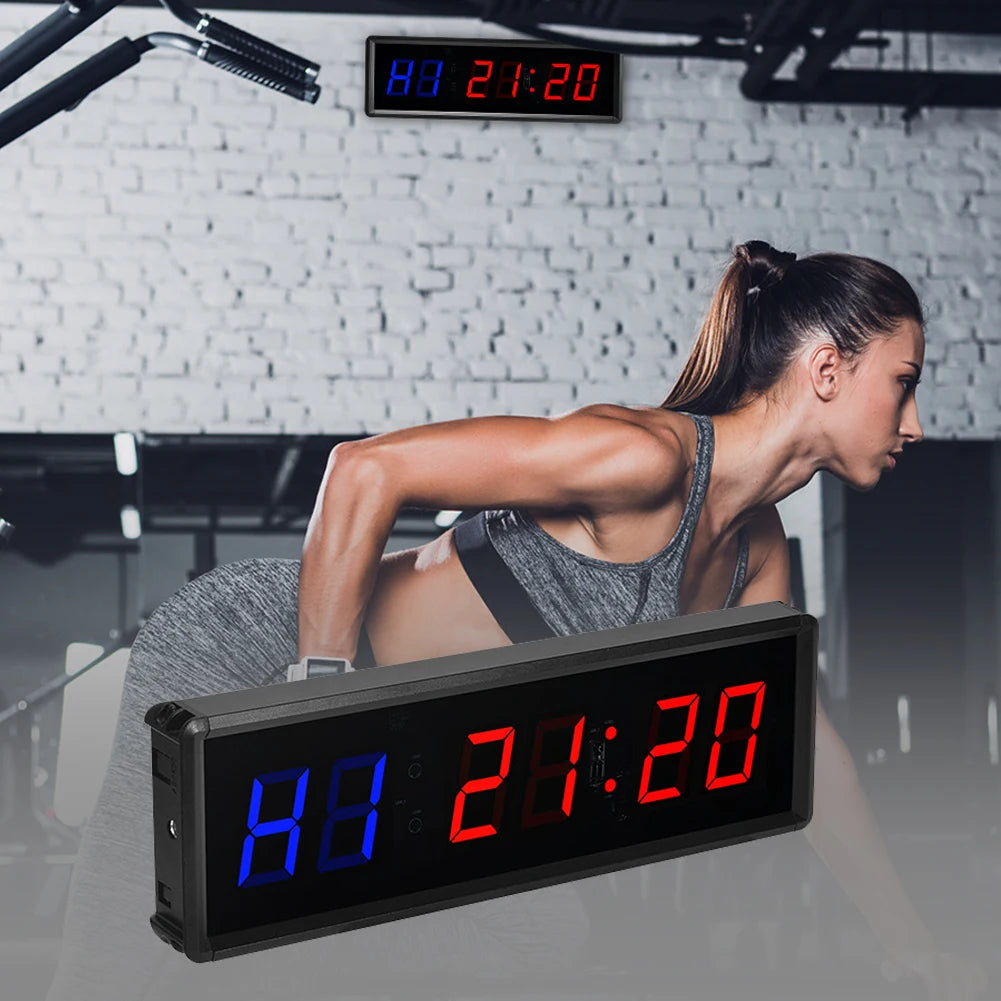 LED Workout Clock Remote Control Count Down/Up