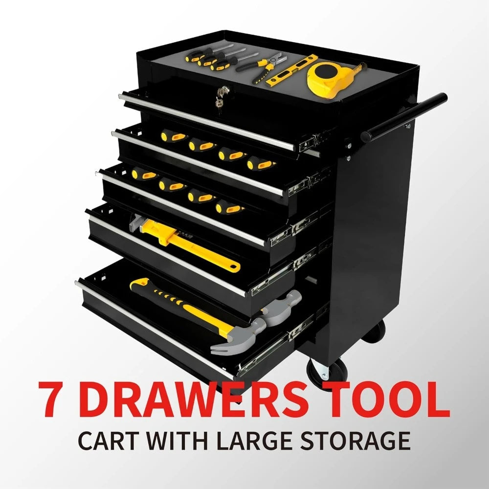 Heavy-Duty Rolling Tool Chest Cabinet Lock Mobile Cart