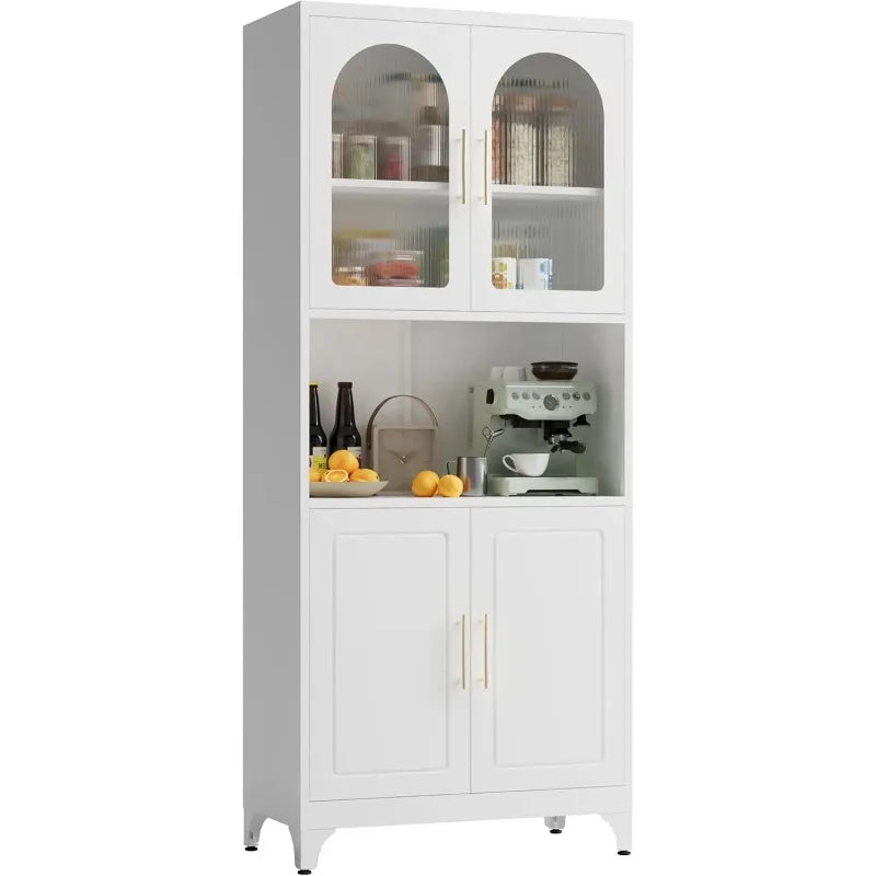 Metal Storage Cabinets with Acrylic Doors and Adjustable Shelves