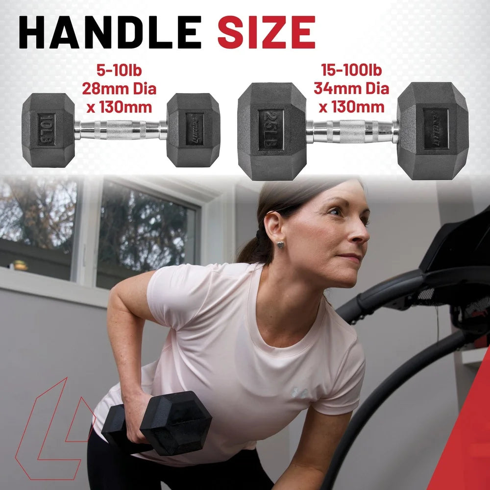 Rubber Dumbbell - Durable Weight Training
