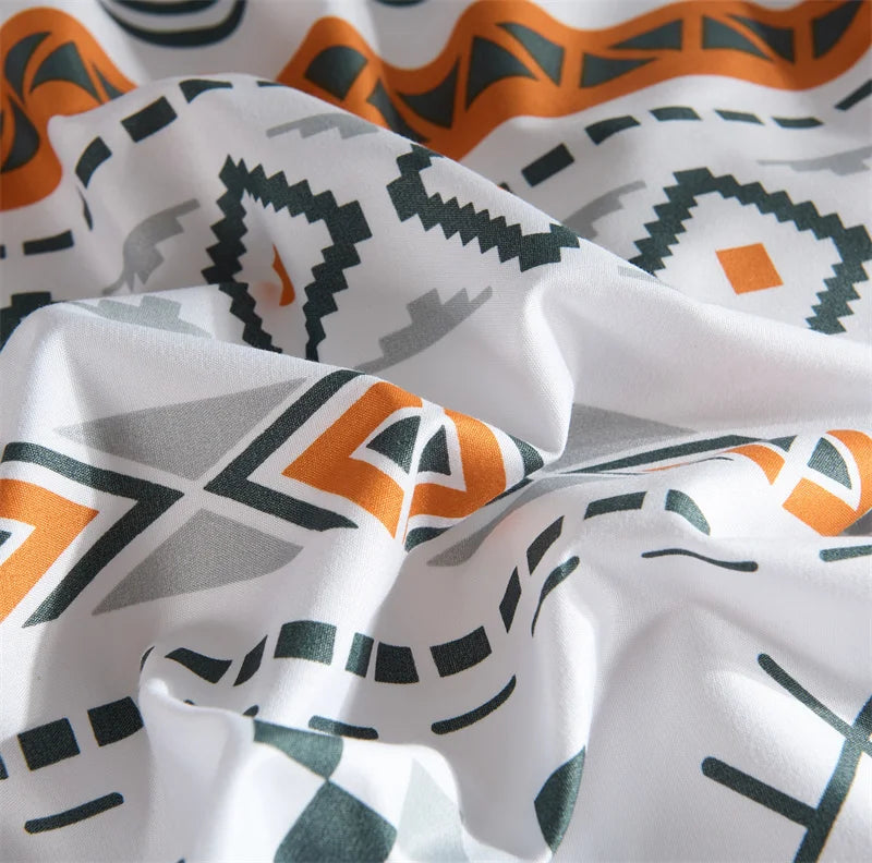 Boho Bohemian Geometric Western Duvet Comforter Cover Set