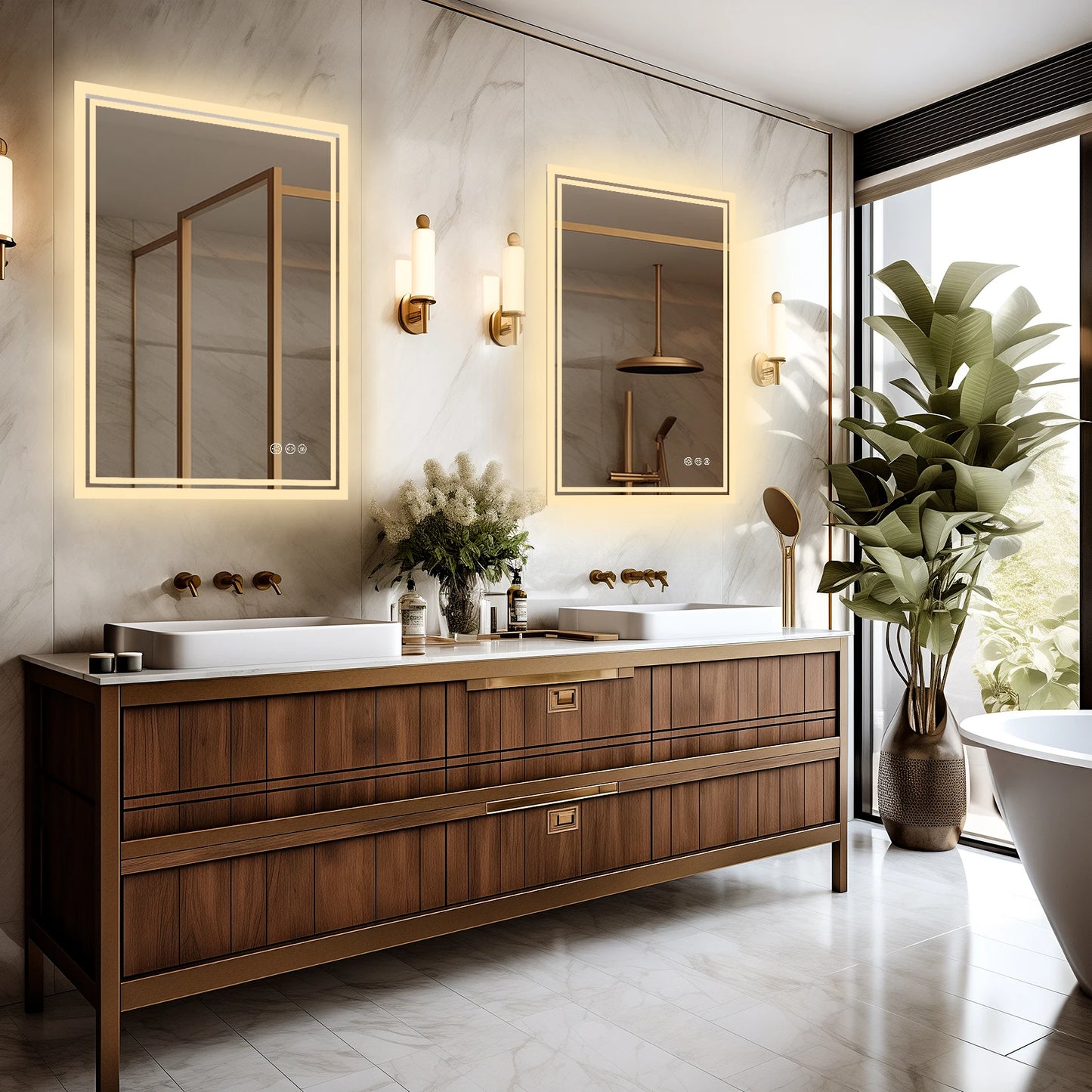 Vanity Mirror with Dimmable Lights