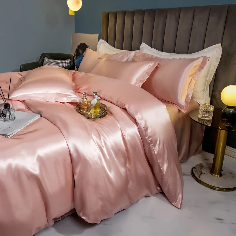 Solid Silk Bedding Set