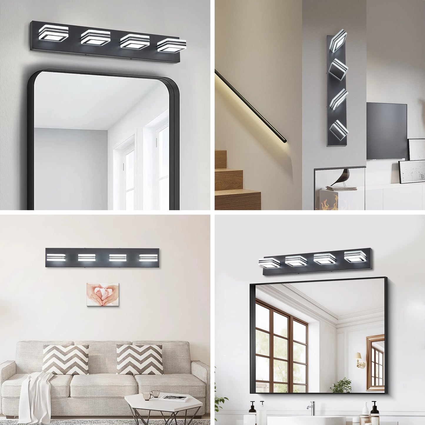 Bathroom LED Modern Black Vanity Lights