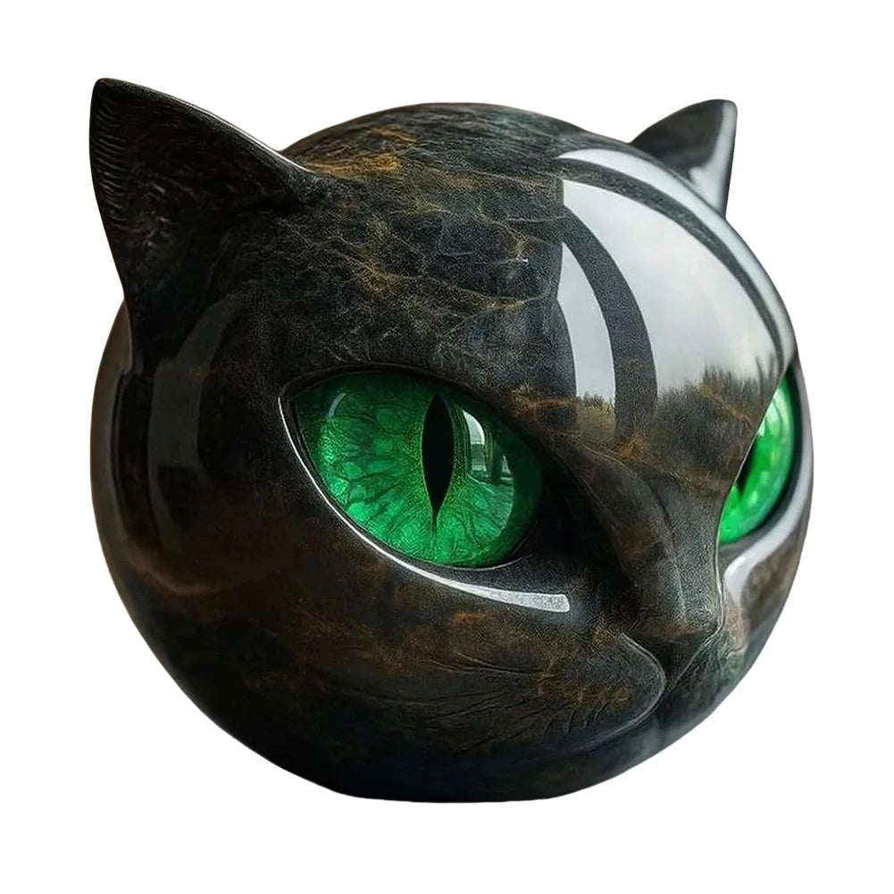 Luxury Healing Stone Sculpture of a Black Cat