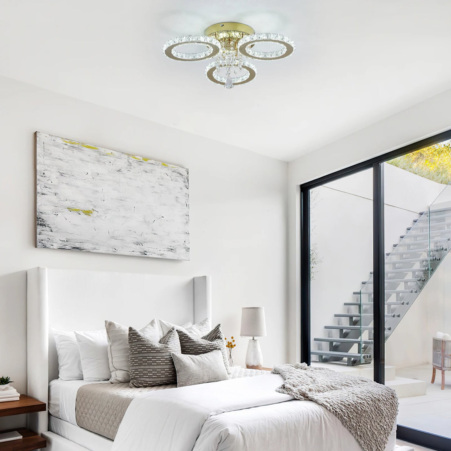 Modern Luxury Led Ceiling Light  Crystal Chandelier