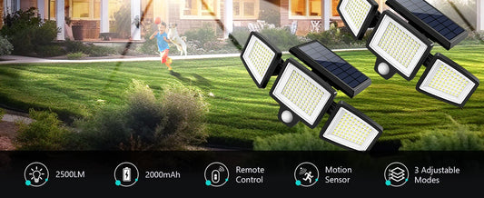 Patio Waterproof Triple Head Solar Light