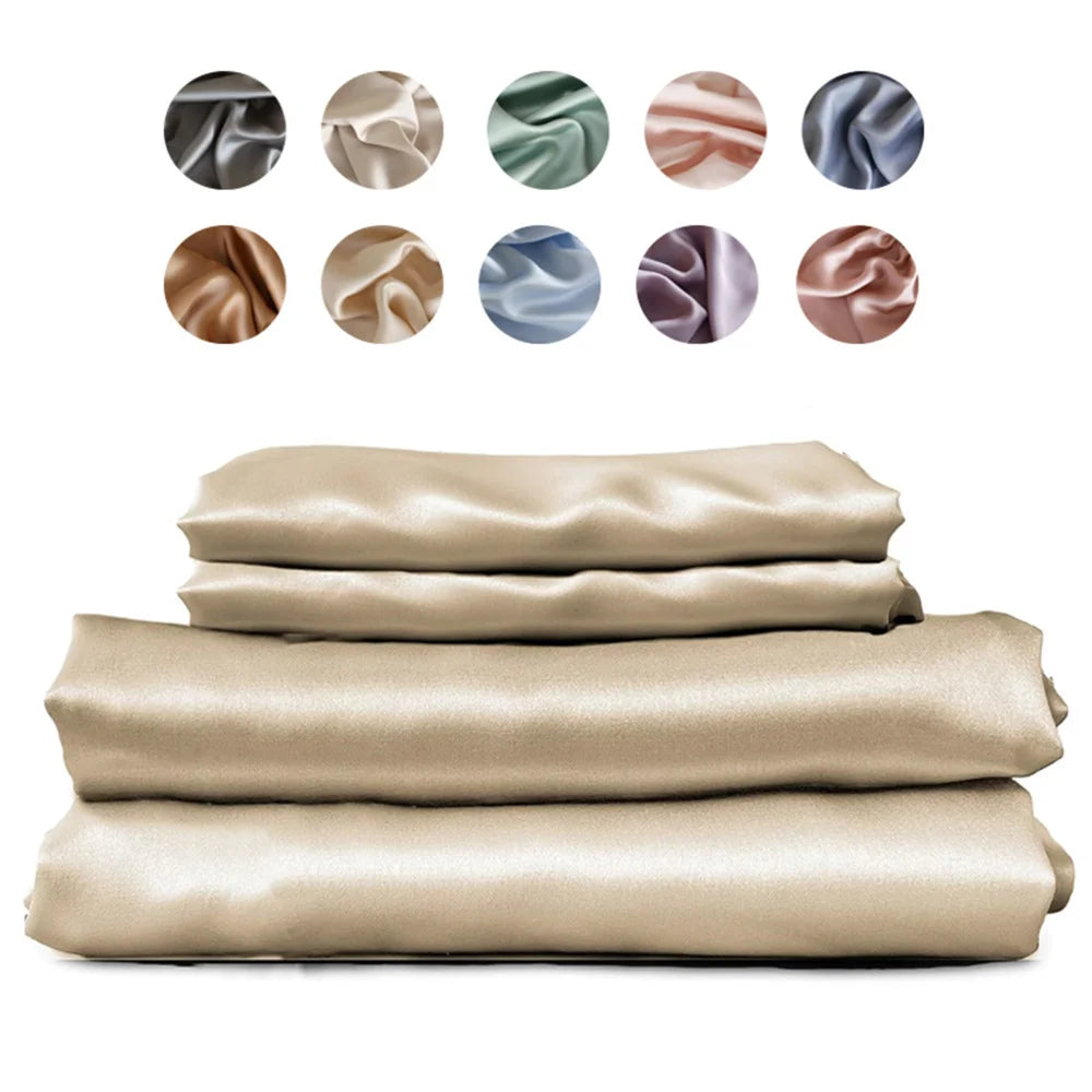 Silky Bedding Set Luxury Fitted Sheet