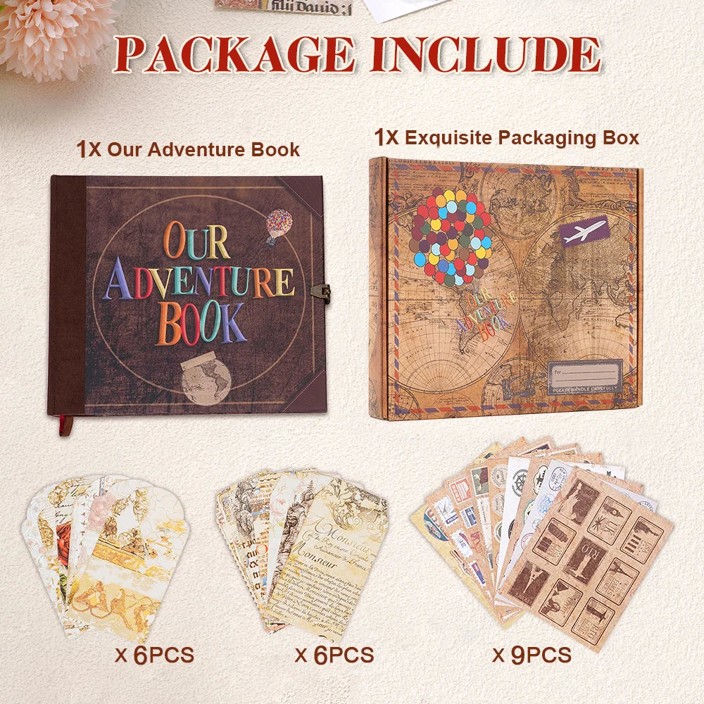 Our Adventure - DIY Handmade Photo Album Scrapbook
