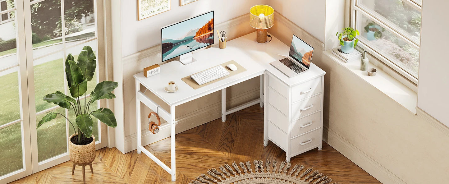 L Shaped Reversible Study Desk