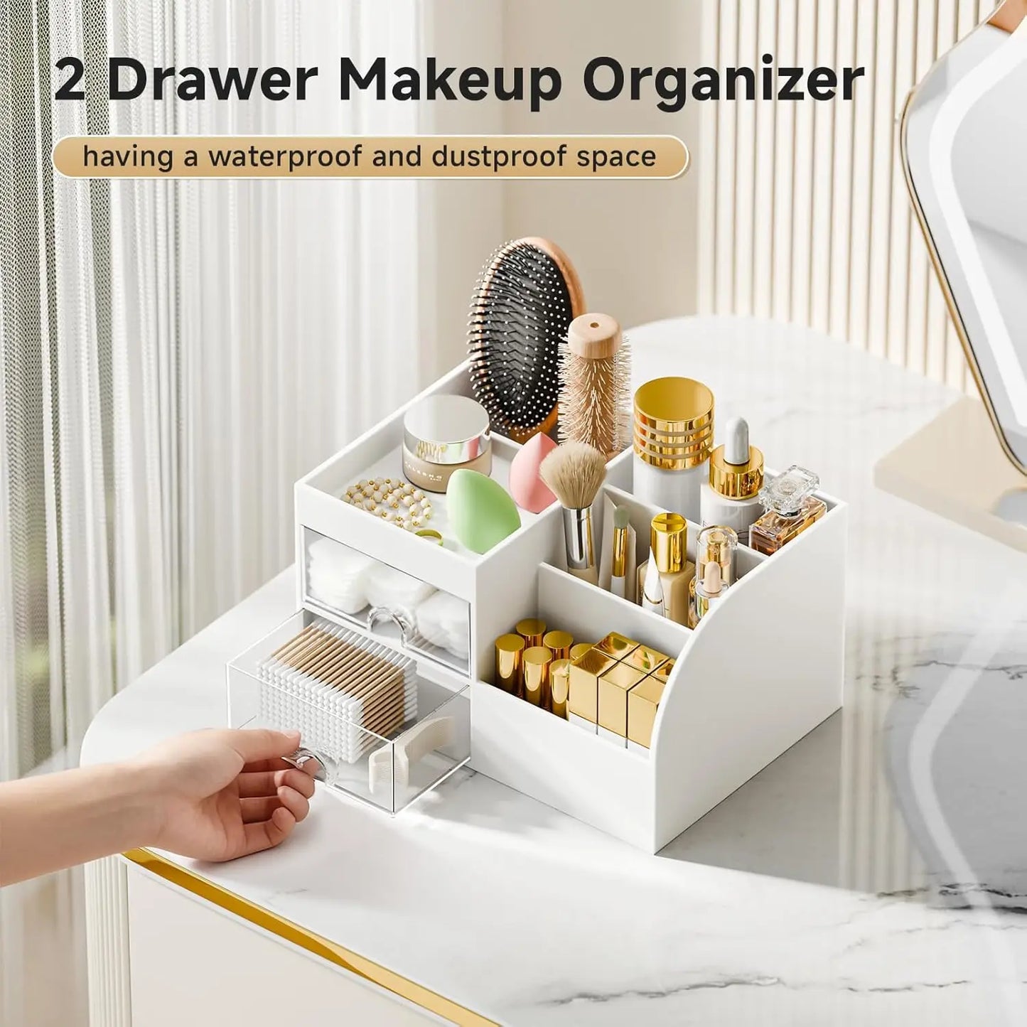 Makeup Organizer Countertop Storage Vanity