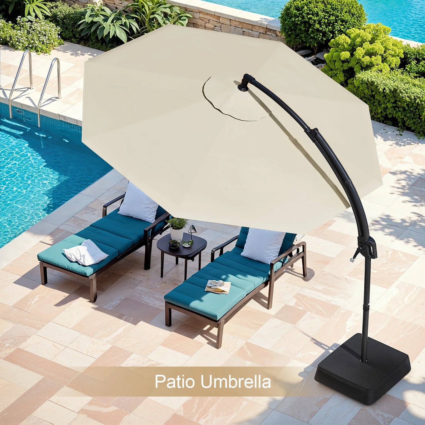 Outdoor Patio Umbrella with Base Included