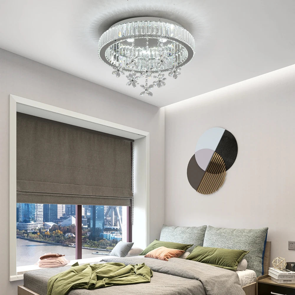 Modern Chandelier Crystal LED Ceiling