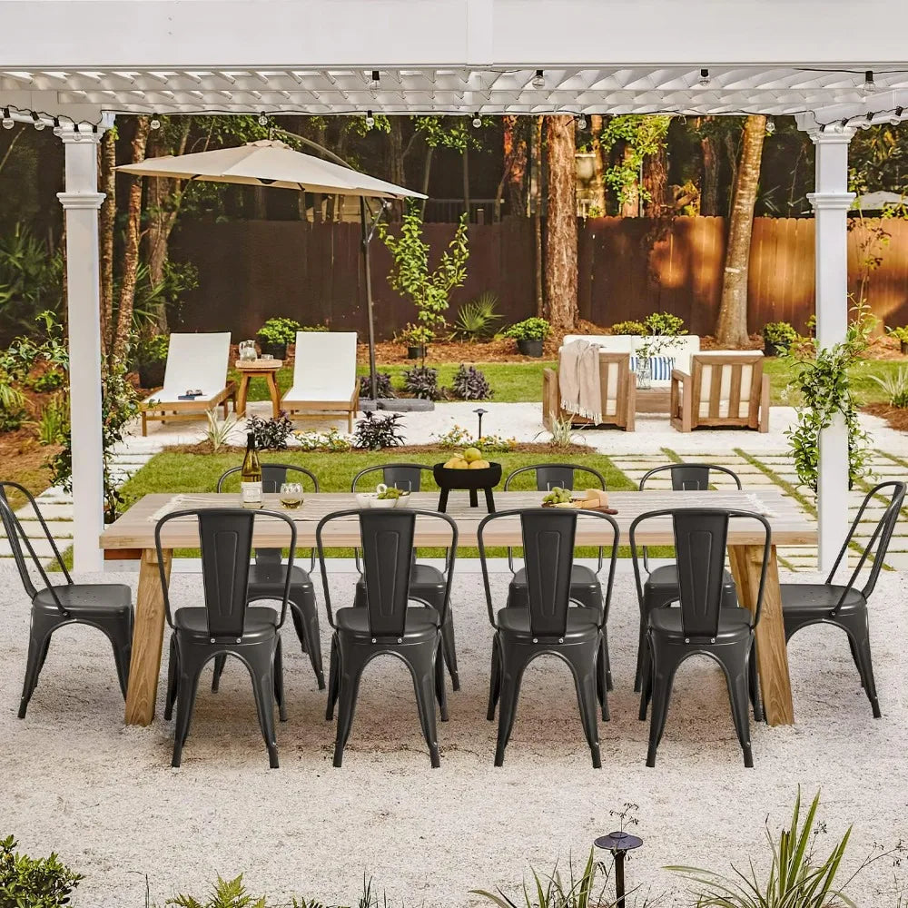 Furmax Metal Stackable Classic Trattoria Chair