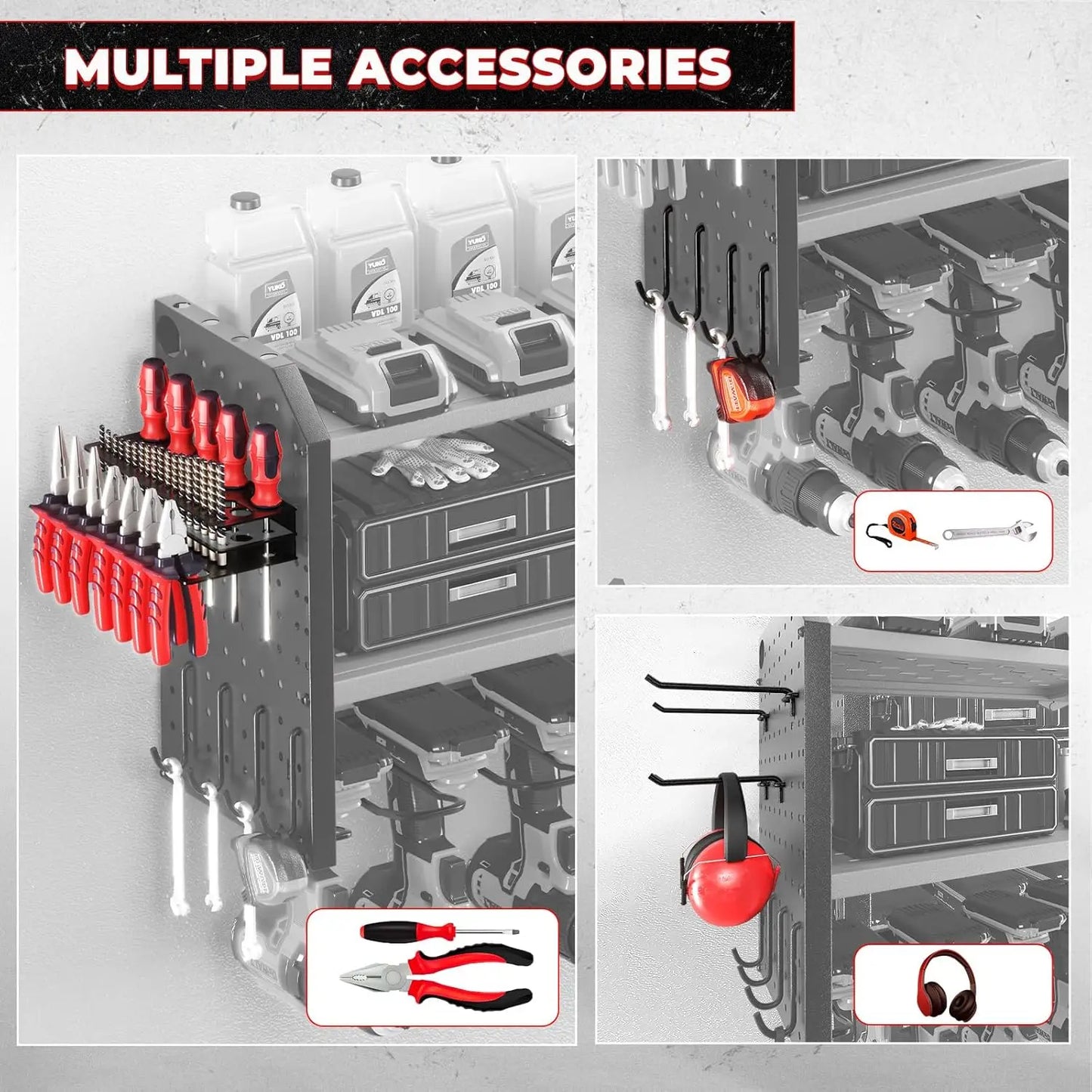 Heavy Duty Power Tool Organizer with Charging Station