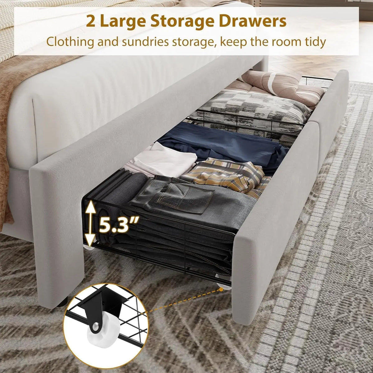 Vintage Velvet Headboard Bed Frame