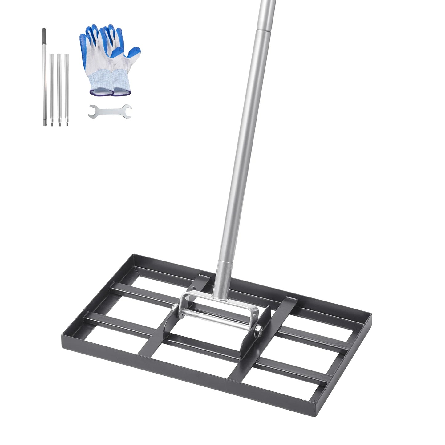 Lawn Leveling Rake with Handle Ground Plate Rust-Resistant