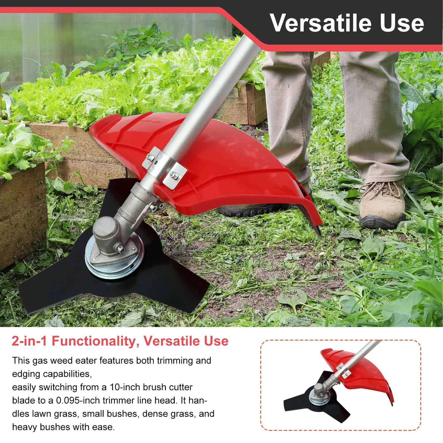 Gas Cordless Weed Wacker Light High-Power