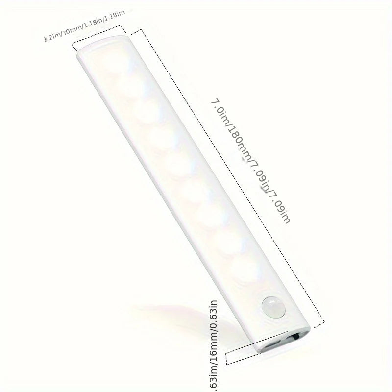 5-Piece LED with Charging Station, Under Cabinet Motion Sensor Lights, USB-C Rechargeable, White Light/Warm Light