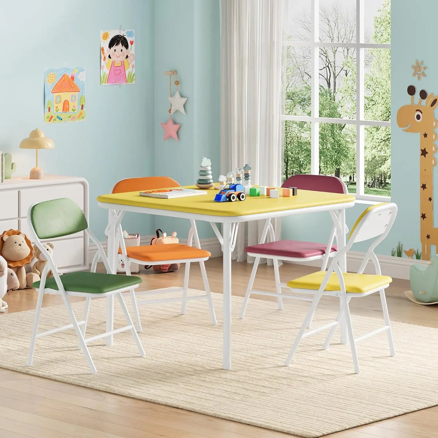 Folding Table and Chairs Set