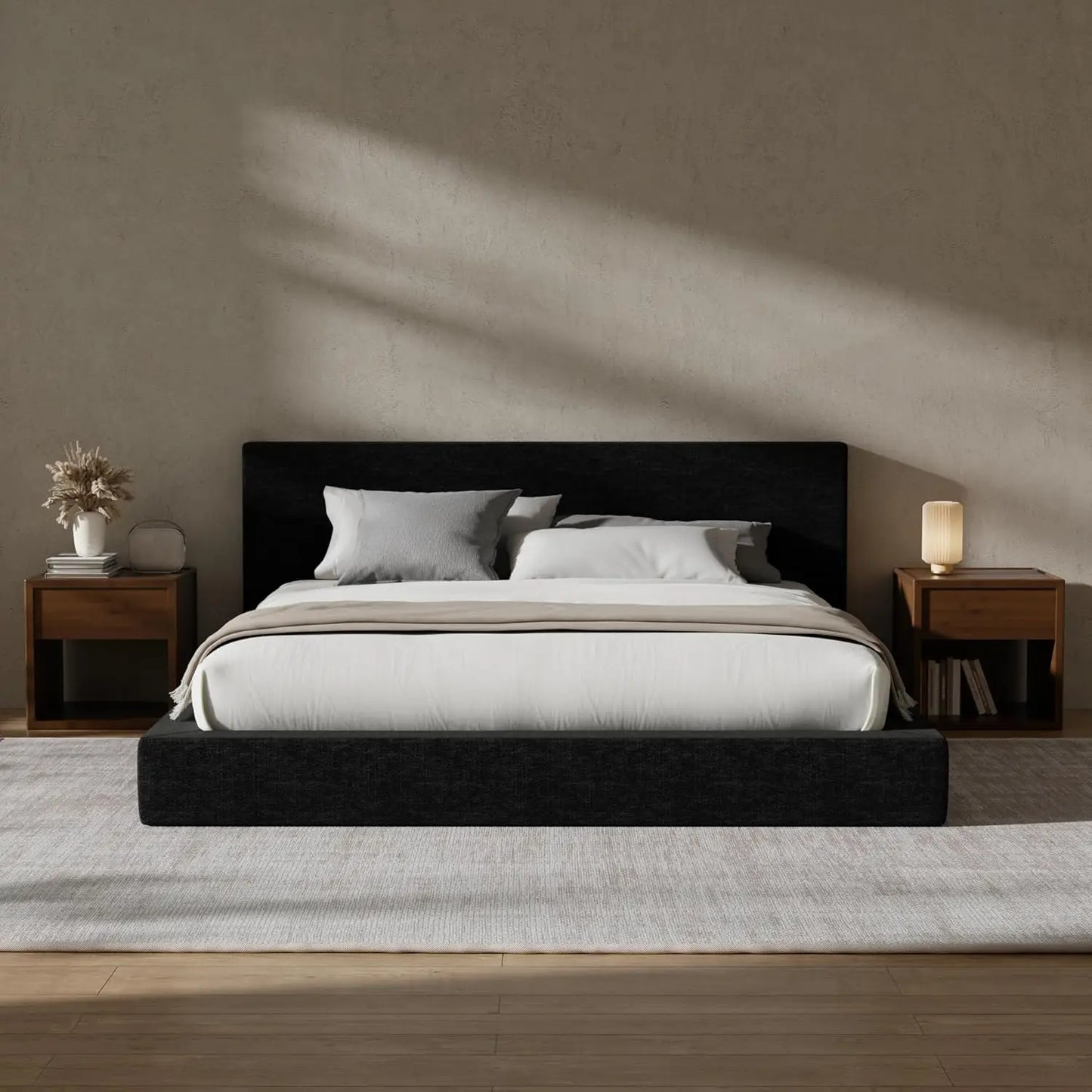 Foam Padded Platform Headboard No Box Spring