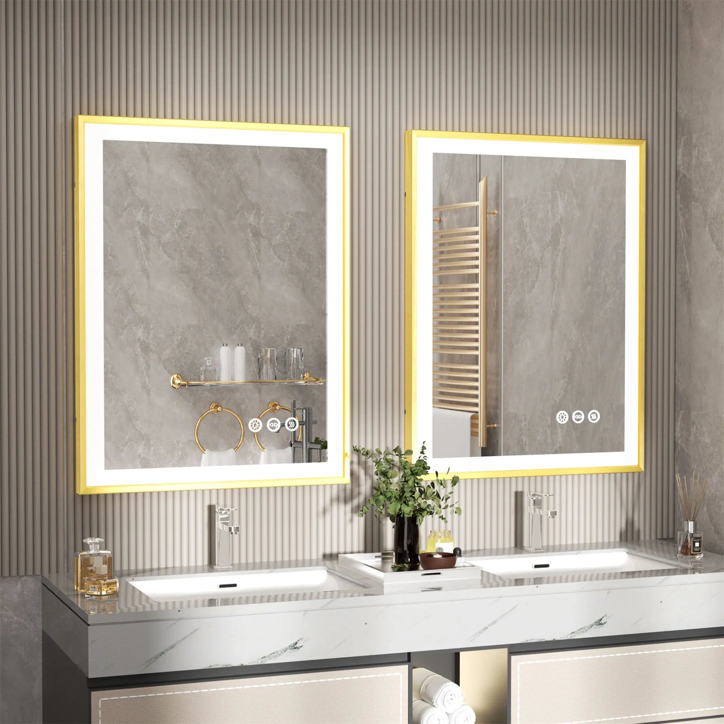 LED Vanity Mirror Gold Frame