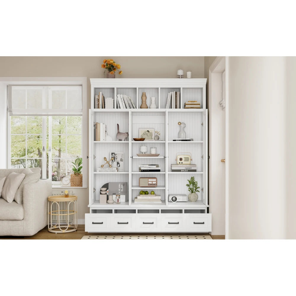 Hall Entryway Storage Organizer Cabinet with Bench
