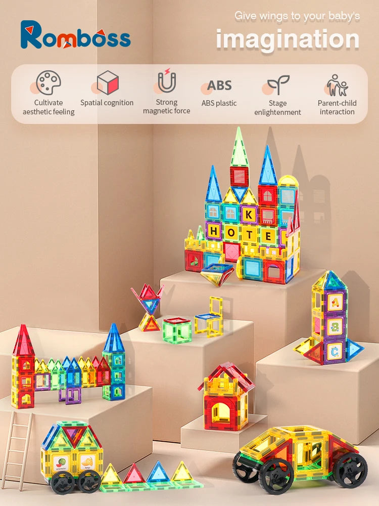 Romboss Magnetic Montessori Educational Building Blocks