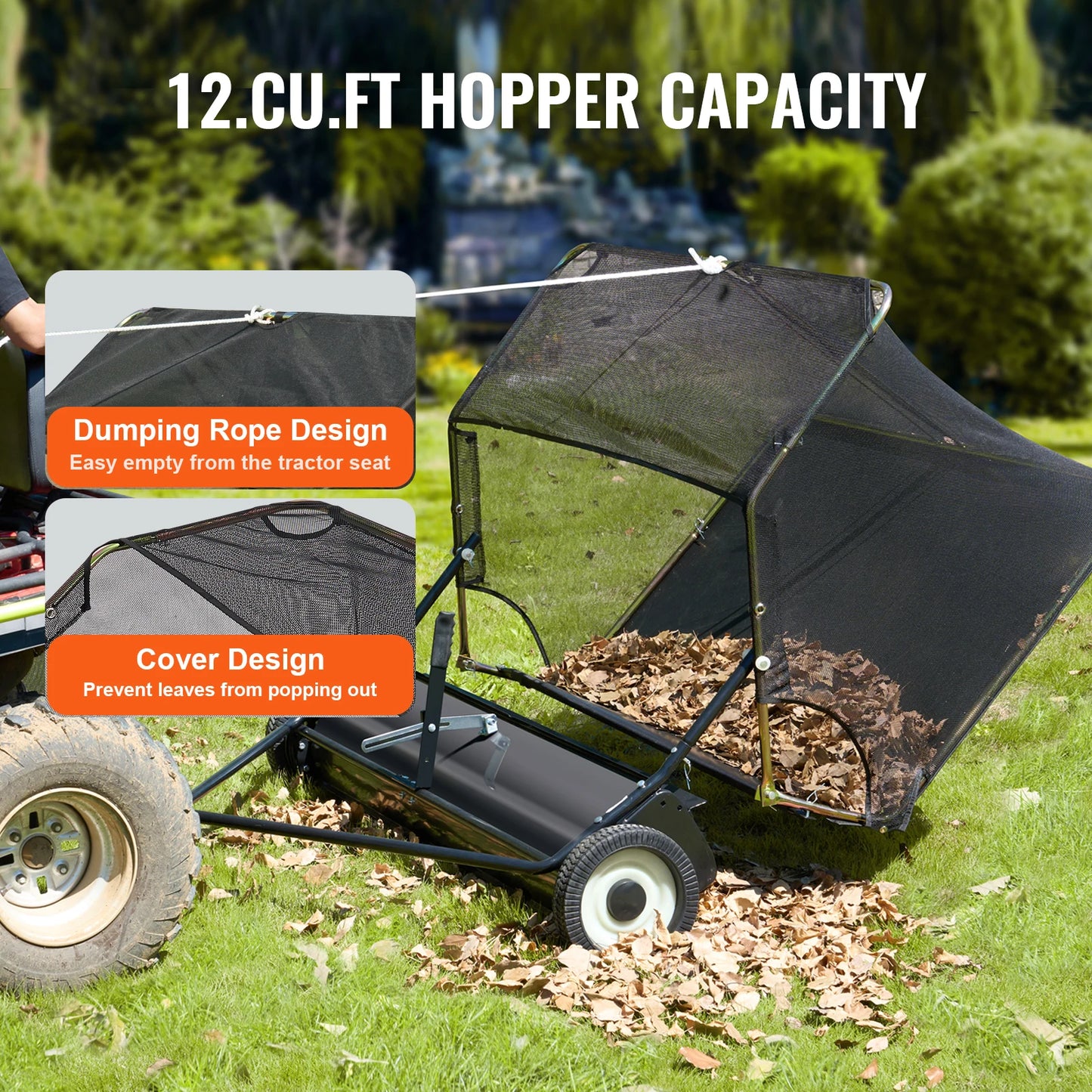Heavy Duty Leaf Grass Collector Adjustable Height