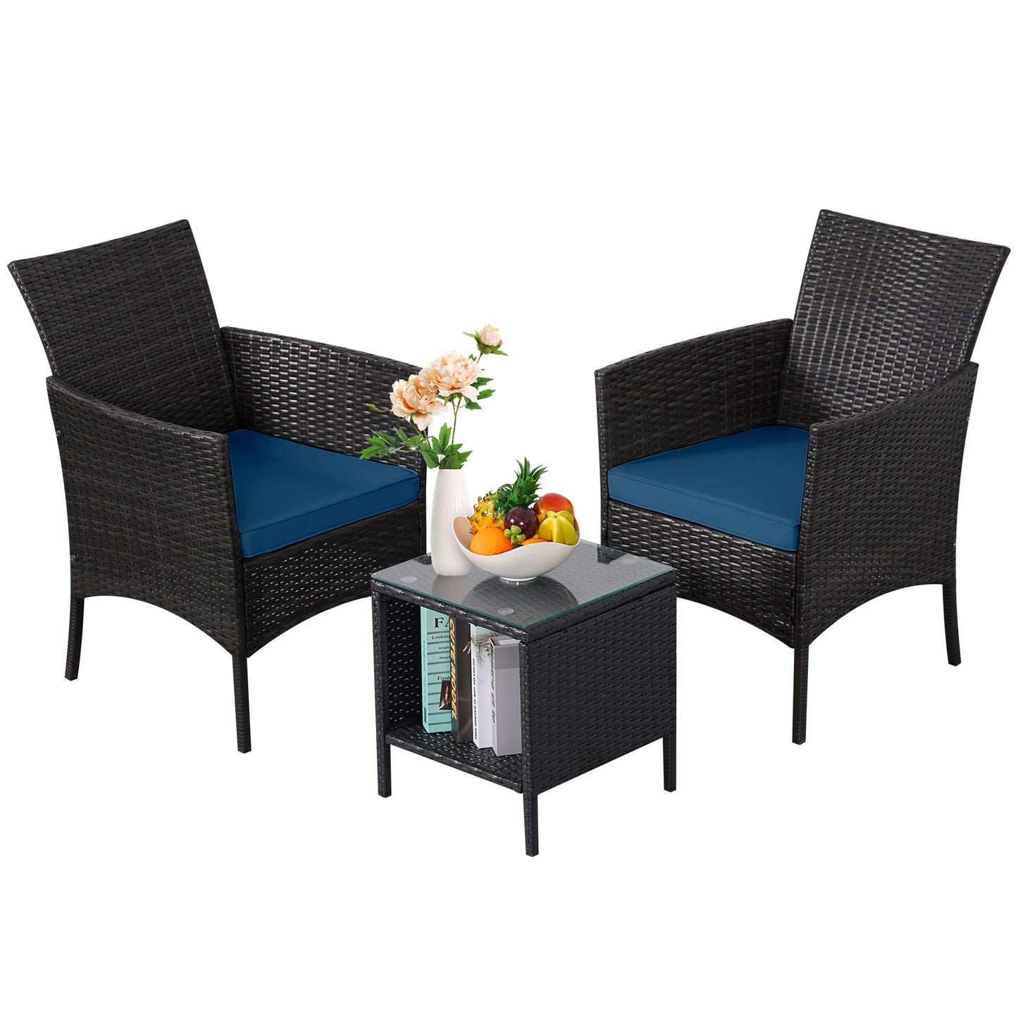 3-Piece Bistro Set Outdoor Patio Furniture