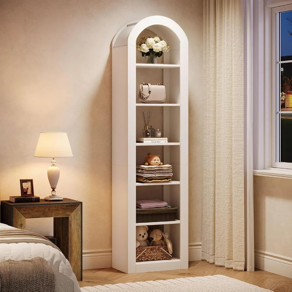 Tall Arched Bookshelf