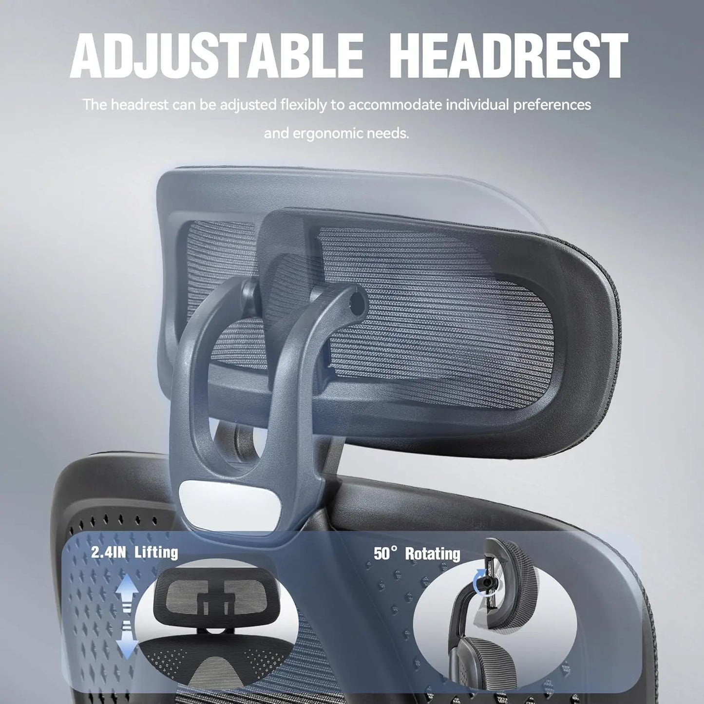 Ergonomic Office Chair with Lumbar Support and Headrest