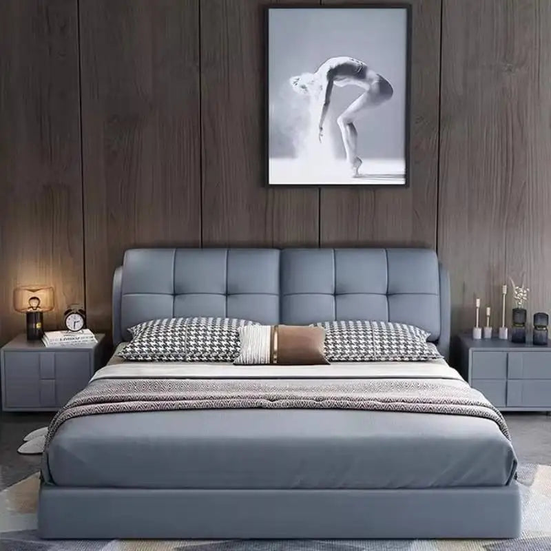 Vintage Navy Blue Heavy Duty Double Bed