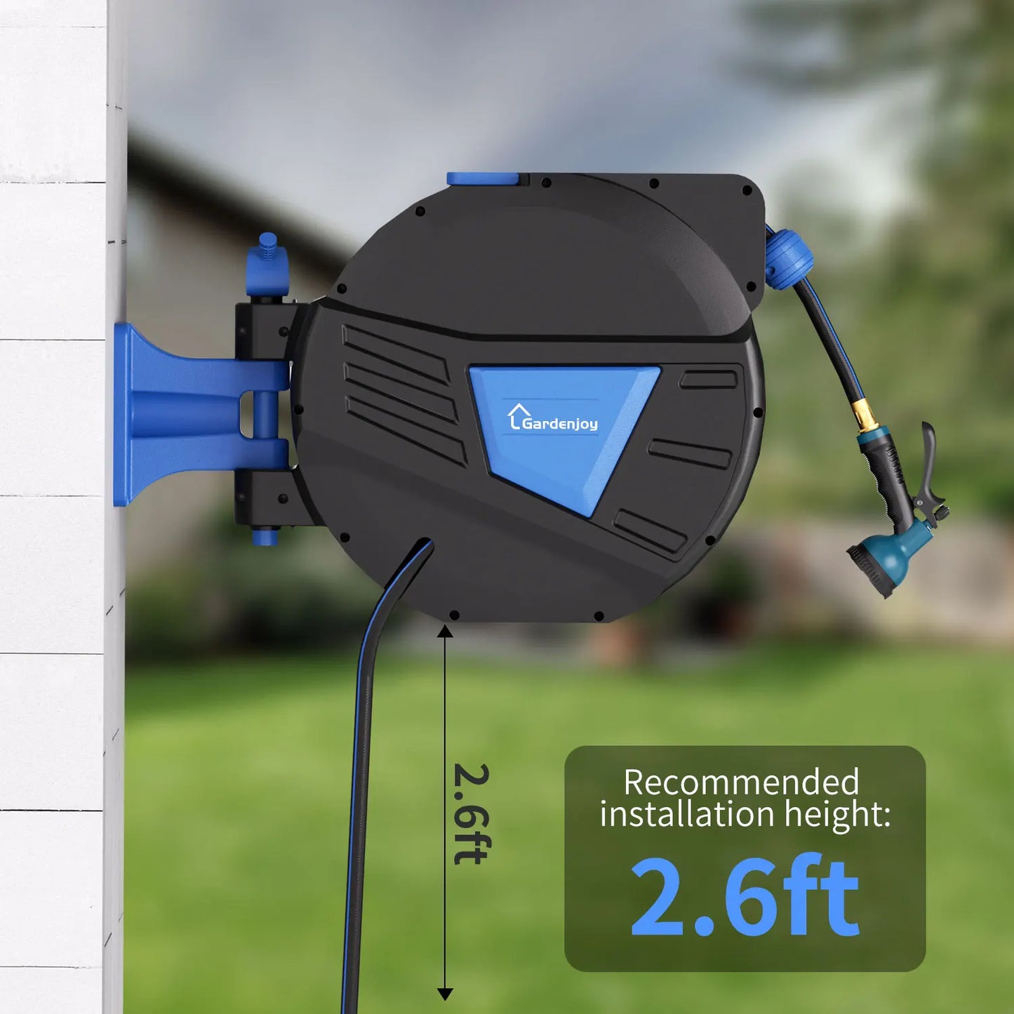 Retractable Garden Hose Reel, Hose Locking Mechanism