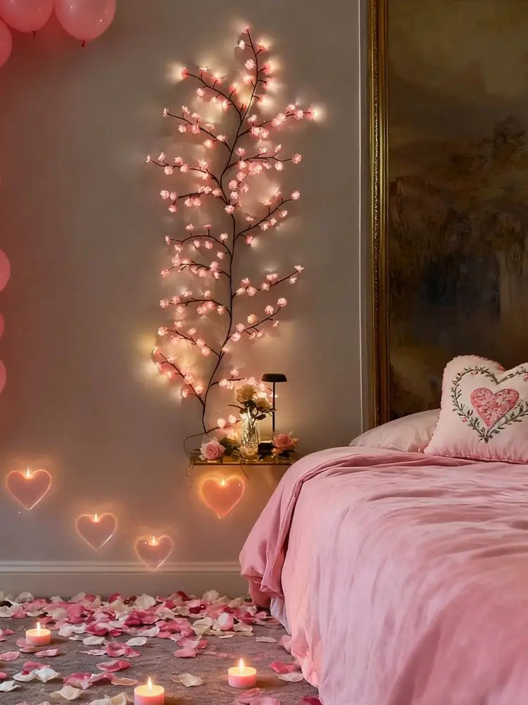 1 Piece of Pink Cherry Blossom Vine Light