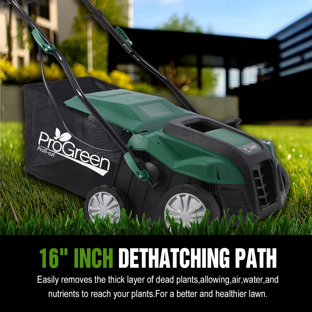 2-in-1 Garden Scarifier Powerful Electric Lawn Dethatcher Mower