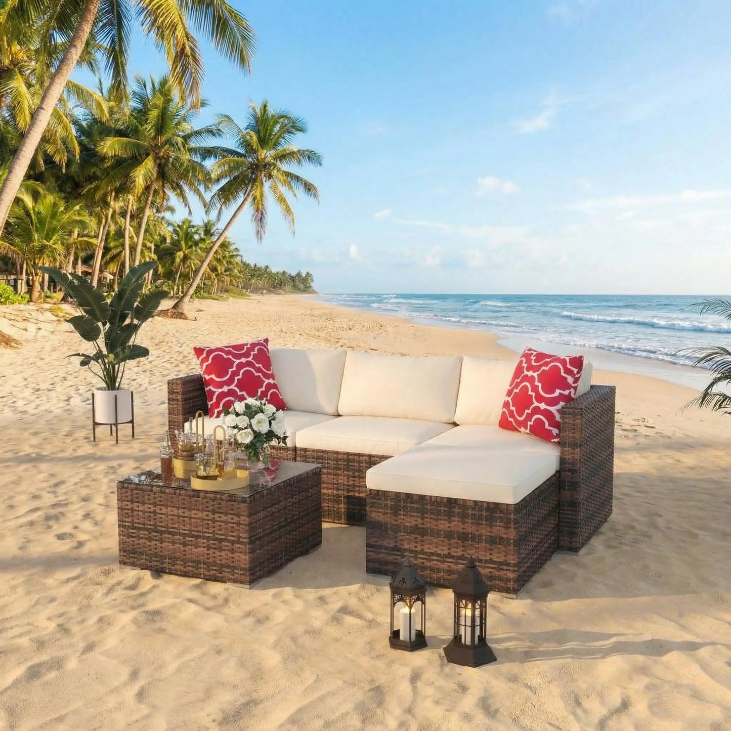 All Weather Wicker Patio Furniture Set