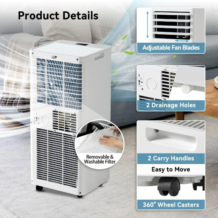 Portable Air Conditioner Unit with Fast Cooling Dehumidifier