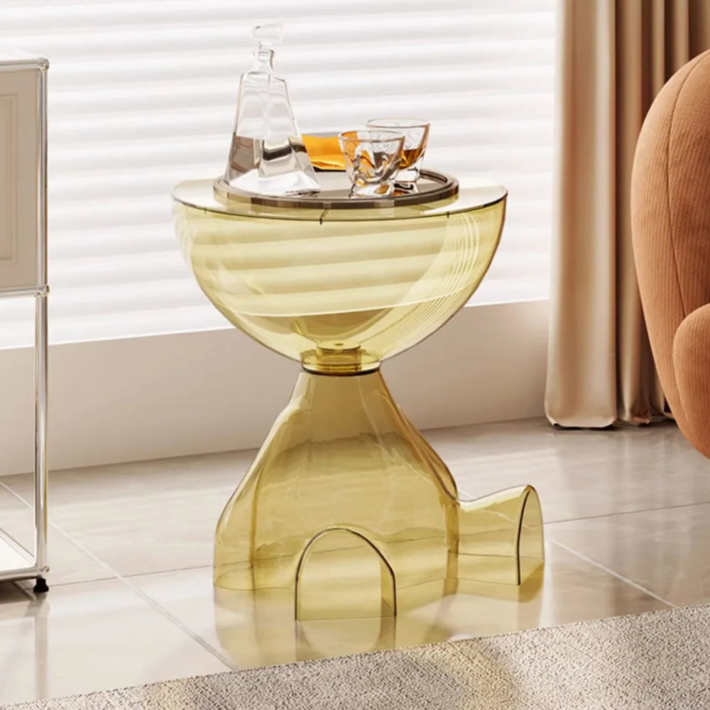 Transparent  Small Flat Head Coffee Table