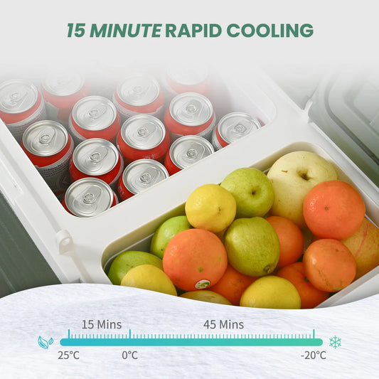 Portable Refrigerator Mini Fridge Freezer 12V Compressor Cooler for Camping