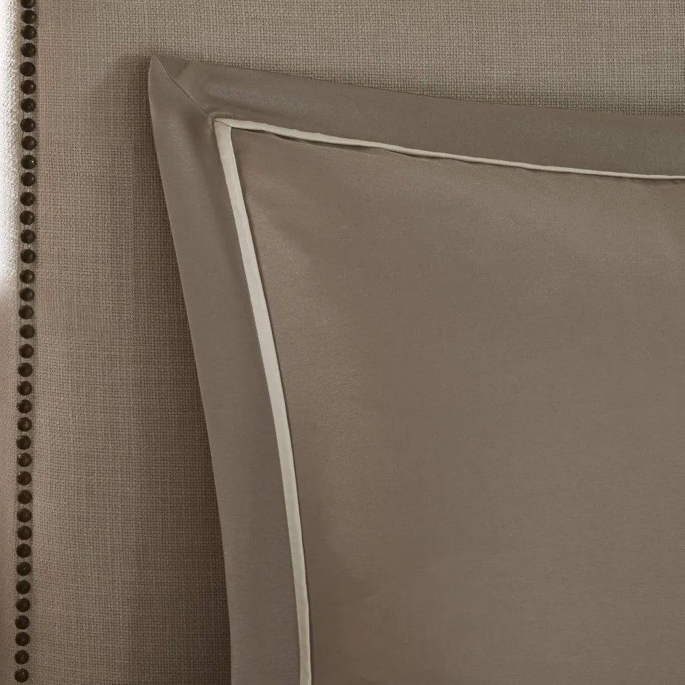 Diamond Tufting Faux Silk Comforter Set with Matching Curtains