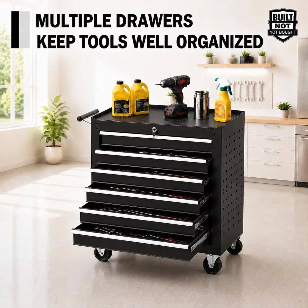 Heavy Duty Rolling Tool Chest with Wheels and Locking System