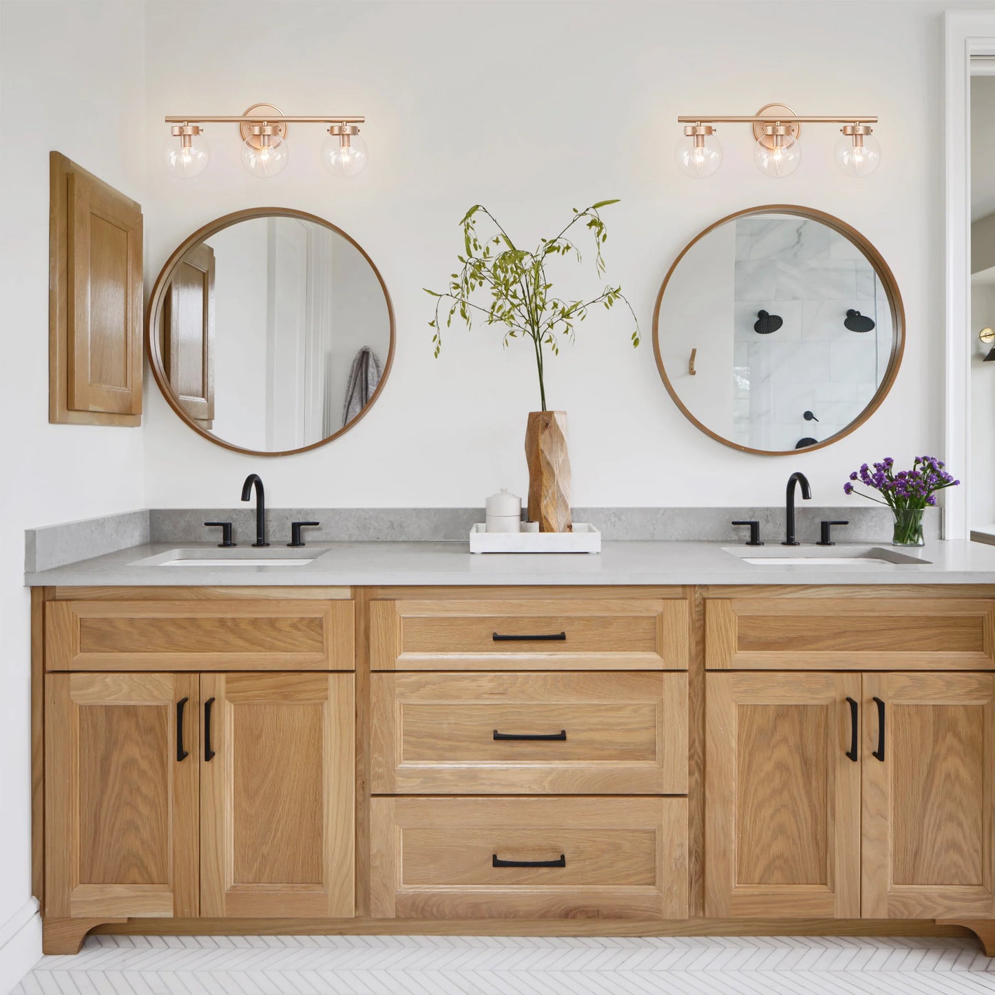 Modern Wall Sconces Brushed Gold Vanity Lights