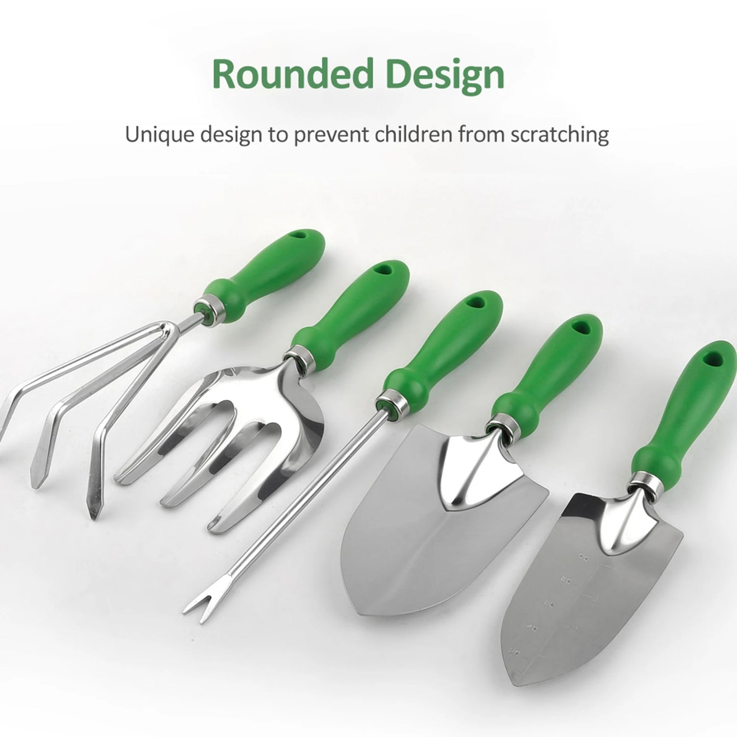Heavy Duty Ergonomic Handle Garden Planting Tools Stainless Steel Set