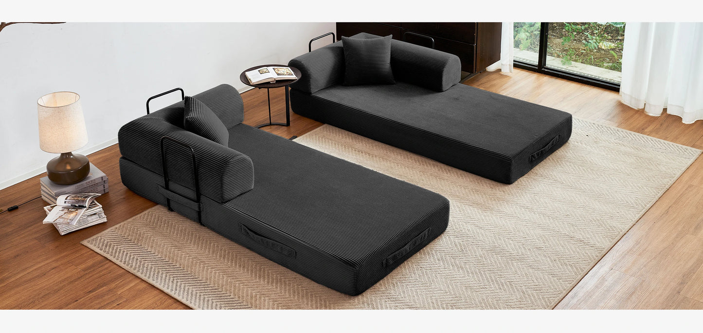 Boneless Couch Foldable Convertible Futon Sleeper Sofa Bed