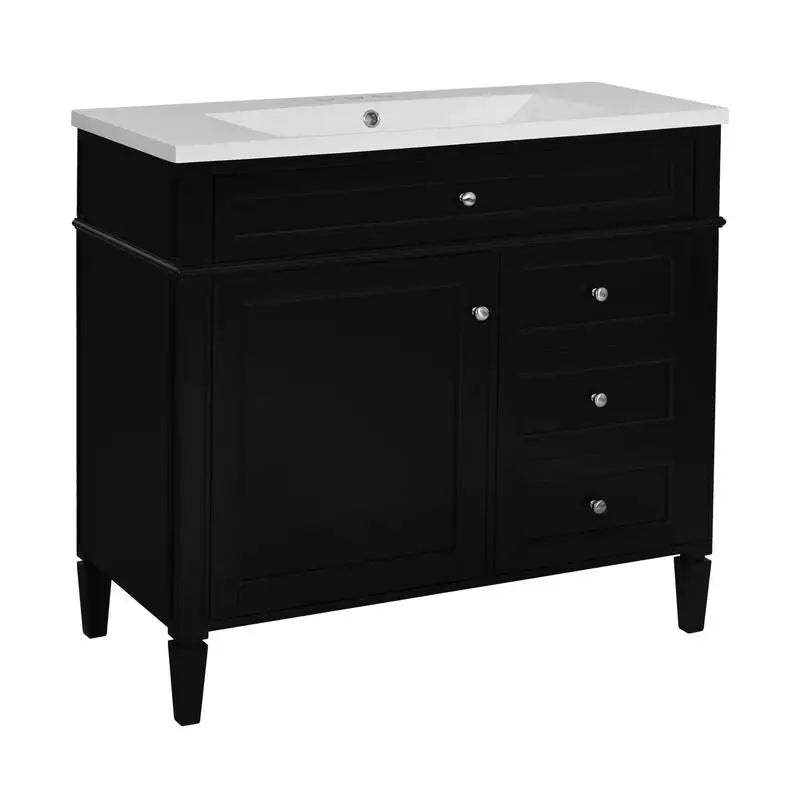 Modern Vanity Sink Storage Cabinet w/ Mirror Top
