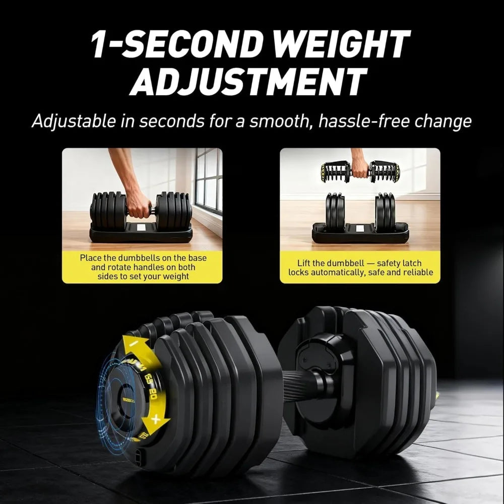 Adjustable Dumbbells - 15-in-1 Quick-Lock